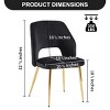 Modern Fabric Upholstered Dining Chairs Set of 4,Metal Leg Hollow Back Kitchen Dining Room Chair,Armless Padded Side Chair-Coolbibila - 4 of 4