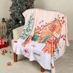 Lomsoe Christmas Throw Blanket Country Rustic Christmas Tree Design Soft Flannel Throw Blanket for Couch Bed Sofa. - 1 of 4