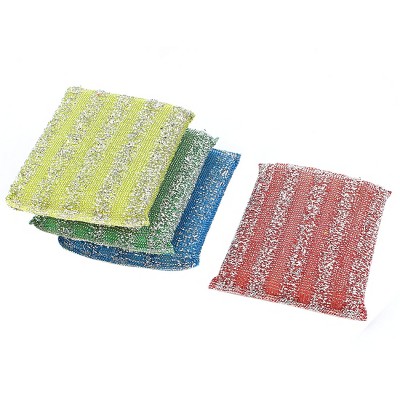 Unique Bargains Soft Non-scratch Scouring Sponge Pad Kitchen Cleaning Pads  Green Yellow 2 Pcs : Target