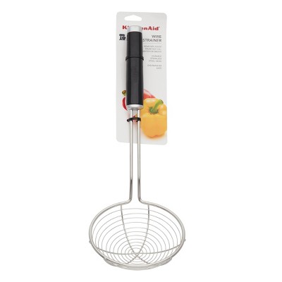 KitchenAid Black Stainless Steel Asian Strainer