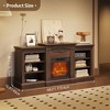 Fredees 68" Electric Fireplace with Wooden Mantel, Remote Control & Storage Shelves, 1400W Heater - 2 of 4