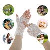Unique Bargains Women's Argyle Lace Sunblock Fingerless Gloves 1 Pair - 4 of 4