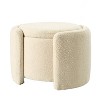 NicBex Teddy Fleece Round Storage Ottoman,Footstool with Storage,Storage Bench for Living Room,Bedroom,Entryway - 4 of 4