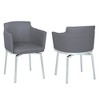 Chintaly Imports,Modern Club Arm Chair  Memory Swivel - Set of 2 - 2 of 4