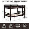 INFURNIC Beds Full Over Full Bunk Bed with Thick Posts High Guardrails Sturdy and Safe Wooden Frame for Dorm Rooms, Black, 79.13"*59.06"*61.81" - 4 of 4