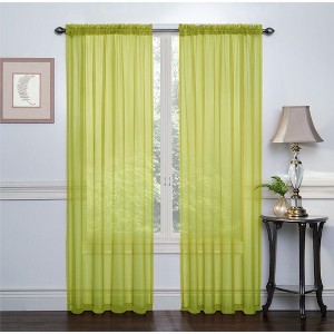 Kate Aurora 2 Piece Halloween Themed Rod Pocket Sheer Voile Window Curtain Panels - 1 of 1
