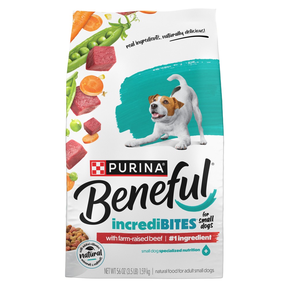 Photos - Dog Food Purina Beneful IncrediBites Small Bite Real Beef Flavor Dry  for Small Dogs - 3.5lbs