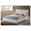 Full Bianca Modern Bed With Tufted Headboard White Baxton Studio