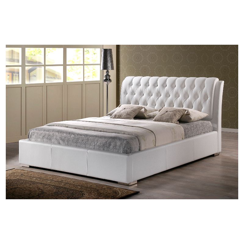 Bianca Modern Bed with Tufted Headboard - Baxton Studio, 2 of 4