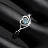 Christine Engagement Ring Promise Heart For Women Silver Cz Ginger Lyne Collection - 4 of 4
