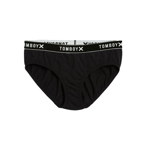 Tomboyx Women's First Line Period Leakproof Bikini Underwear, Cotton  Stretch Comfortable (3XS-6X) X= Black XXX Small
