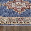 Luxe Weavers Floral Medallion Blue 8x10 Indoor Traditional Area Rug - 2 of 4