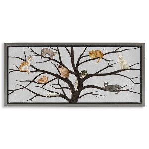 Stupell Industries Cats In Tree Pet Painting, 25" x 11" - 1 of 4