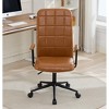 KTMBDW PU Leather Comfortable Office Desk Chair High Back Height Adjustable Computer Swivel Chair w/Armrests - 2 of 4