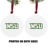 Wright State Secondary Logo Aluminum Holiday Christmas Tree Ornament - 2 of 4