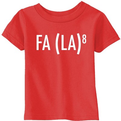 Toddler Funny T Shirts Fa La 8 Sarcastic Christmas Carol Graphic Novelty Tee For Young Kids - Crazy Dog Toddler T Shirt Gift For Christmas