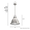 Hunter 14" Bridgemoor Ceiling Light Brushed Nickel Finish - Modern Industrial 2-Bulb Pendant for Farmhouse Style Spaces - 4 of 4