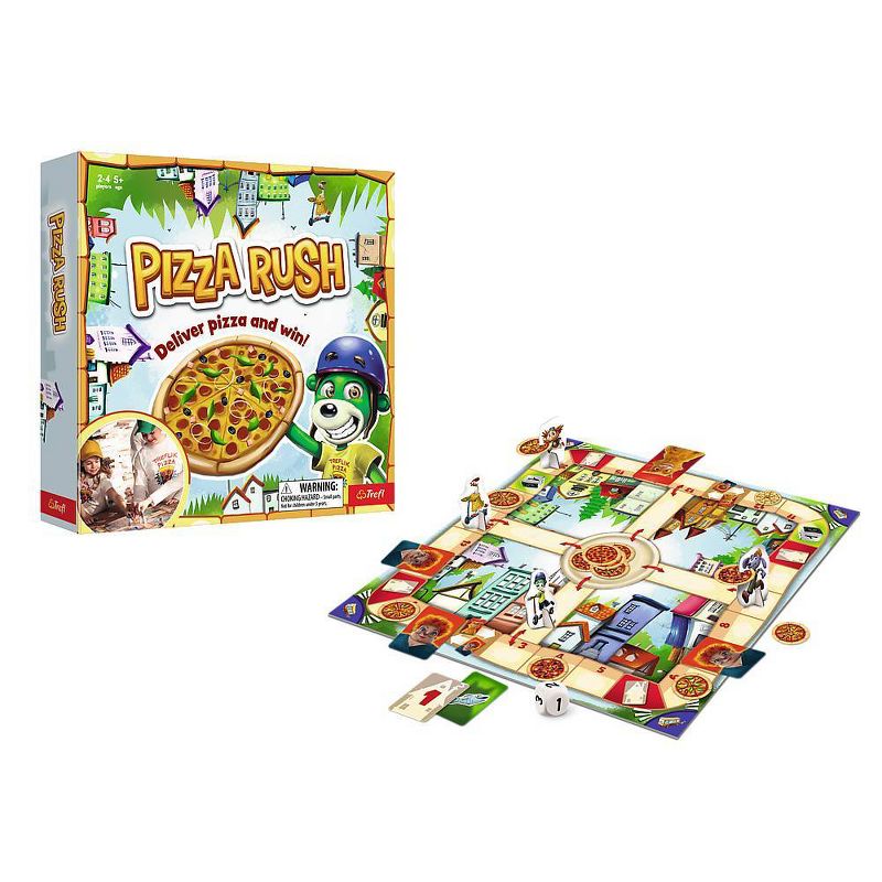 Trefl GamesPizza Rush Game: Strategy Board for Kids, Ages 5+, 2-4 Players, Creative Thinking, 30+ Min Play Time, 5 of 6