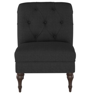 Wales Rollback Tufted Turned Leg Slipper Chair Black - Threshold