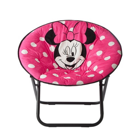 Disney Minnie Mouse Plush Folding Saucer Kids Chair Pink