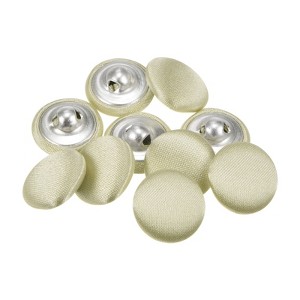 Unique Bargains Blouses Sweater Round Aluminum Cotton Fabric Cloth Covered Buttons 10 Pcs - 1 of 4