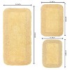 Radiant Bathroom Rugs Set, Washable Rug, Extra Soft and Absorbent bath Rug, Kitchen Mat, Bath Mat Set, Bath Floor Mat Non-Slip, 3 Pcs Set, Yellow - 3 of 4