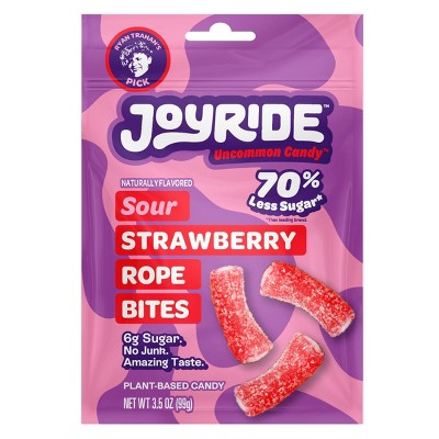 Joyride Sweets Sour Strawberry Candy Ropes Bites - 3.5oz : Target