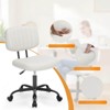 FONTOI Task and Office Chairs, Office Chair with Cross-Leg and Adjustable Height, Armless Swivel for Home Office, White, 18.5"*33.8"*27.1" - 4 of 4