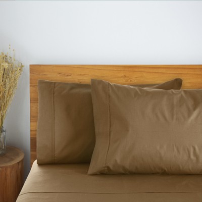 LuxClub Full Size Dark Khaki Bamboo Microfiber Sheet Set