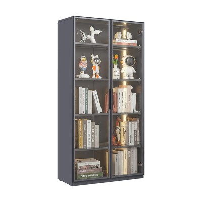 NicBex File Cabinet with Fully Transparent Glass Door,Office Cabinet with Spacious Tier-Shelving Design,Filing Cabinet for Home Office