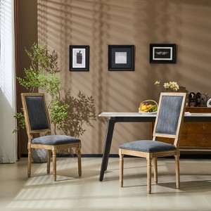 Christopher Knight Home Carina French Country Rubberwood Upholstered Dining Chair (Set of 2) - 1 of 4