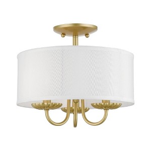 Livex Lighting Brookdale 3 - Light Semi-Flush Mount in  Soft Gold - 1 of 1
