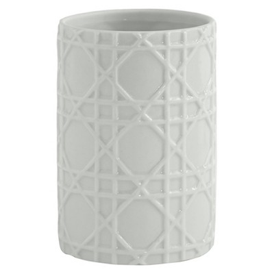 Wicker Tumbler White - Cassadecor