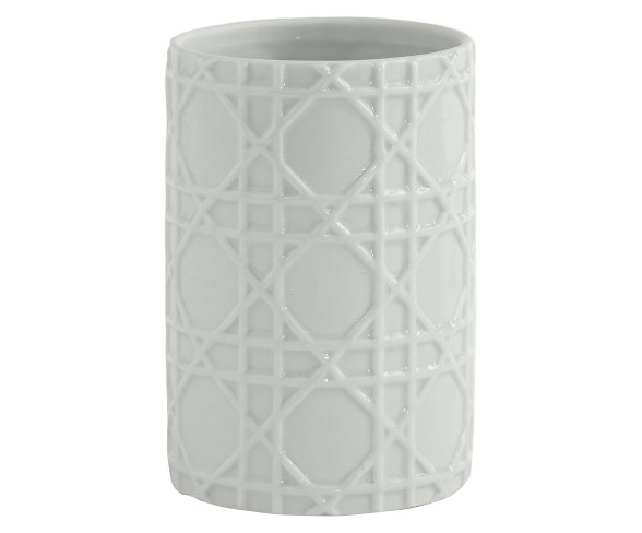 Wicker Tumbler White - Cassadecor