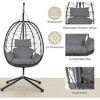 Versatile Indoor-Outdoor Hanging Egg Chair with Stand，Swing Chair- Perfect for Patio, Bedroom, Living Room, and Balcony - 3 of 4