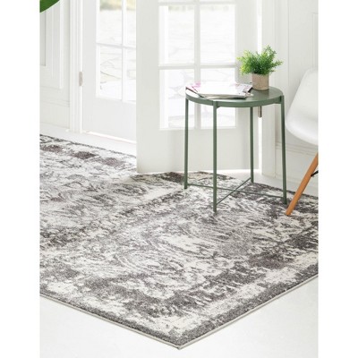 Vivaldi Rosso Distressed Elegance Gray/Ivory Rug 8' x 10'