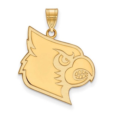 Black Bow Jewelry 10k Yellow Gold Louisville Cardinals NCAA Extra Large Pendant