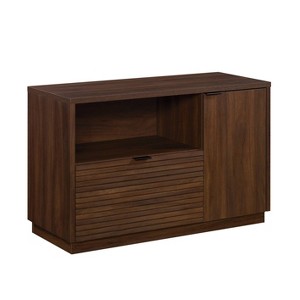 Palo Alto Small Office Credenza Spiced Mahogany - Sauder: Heat & Scratch Resistant, File Storage - 1 of 4