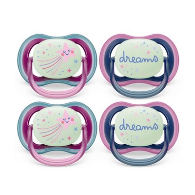 Avent Philips Ultra Air Pacifier 6-18 Months - Falling Star/Dreams Nighttime - 4pk