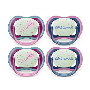 Avent Philips Ultra Air Pacifier 6-18 Months - Falling Star/Dreams Nighttime - 4pk - 1 of 4