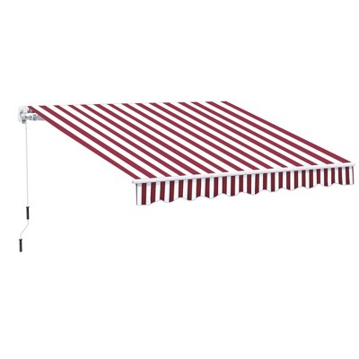 PAGED Retractable Door Awning Water-Resistant Fabric Awning for Door Entrance Aluminum Frame for Gardens, Yard