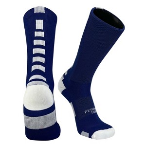 Pearsox Bolt Basketball Football Volleyball Crew Socks - Navy Blue, White - 1 of 1