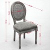 Kumasinova Set of 2 French Upholstered Dining Chairs, PU Leather Kitchen Chairs with Hand-Pulled Buckles, High Back Dining Room Chair,Solid Wood Frame - 4 of 4