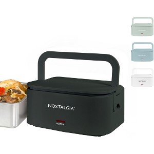 Nostalgia 32-Ounce Portable Heated Electric Lunch Box – Leak-Proof Silicone Sealed Lid, Foldable Carry Handle, Detachable Cord - 1 of 4