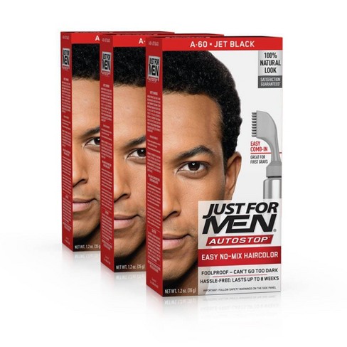 Just For Men Auto Stop Jet Black Permanent Hair Color 3pk