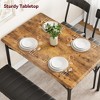 Garvee 4-Person Dining Set, Upholstered Chairs & Bench, Rectangular Kitchen Table Set for Small Space, Apartment, Home, Studio - 3 of 4