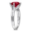 EVERLY JEWELRY | Multiple-color option in Sterling Silver Ring with Multiple color created gemstone Options. - 2 of 4