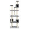 vidaXL Cat Tree Light Grey Engineered Wood, Plush, Sisal 74.0 in tall - 4 of 4
