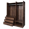 Whisen Open Wooden Wardrobe Storage with 3 Drawers for Bedroom - 4 of 4