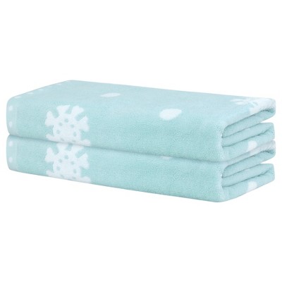 Unique Bargains 100% Cotton Cartoon Pattern Highly Absorbent Quick Dry Bath Towel 2 Pcs